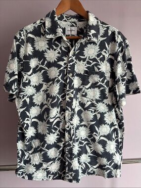 Goodfellow & Co Heather Blue with White Floral Print